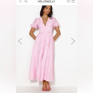 Hello Molly Pink Midi Dress - Size 6